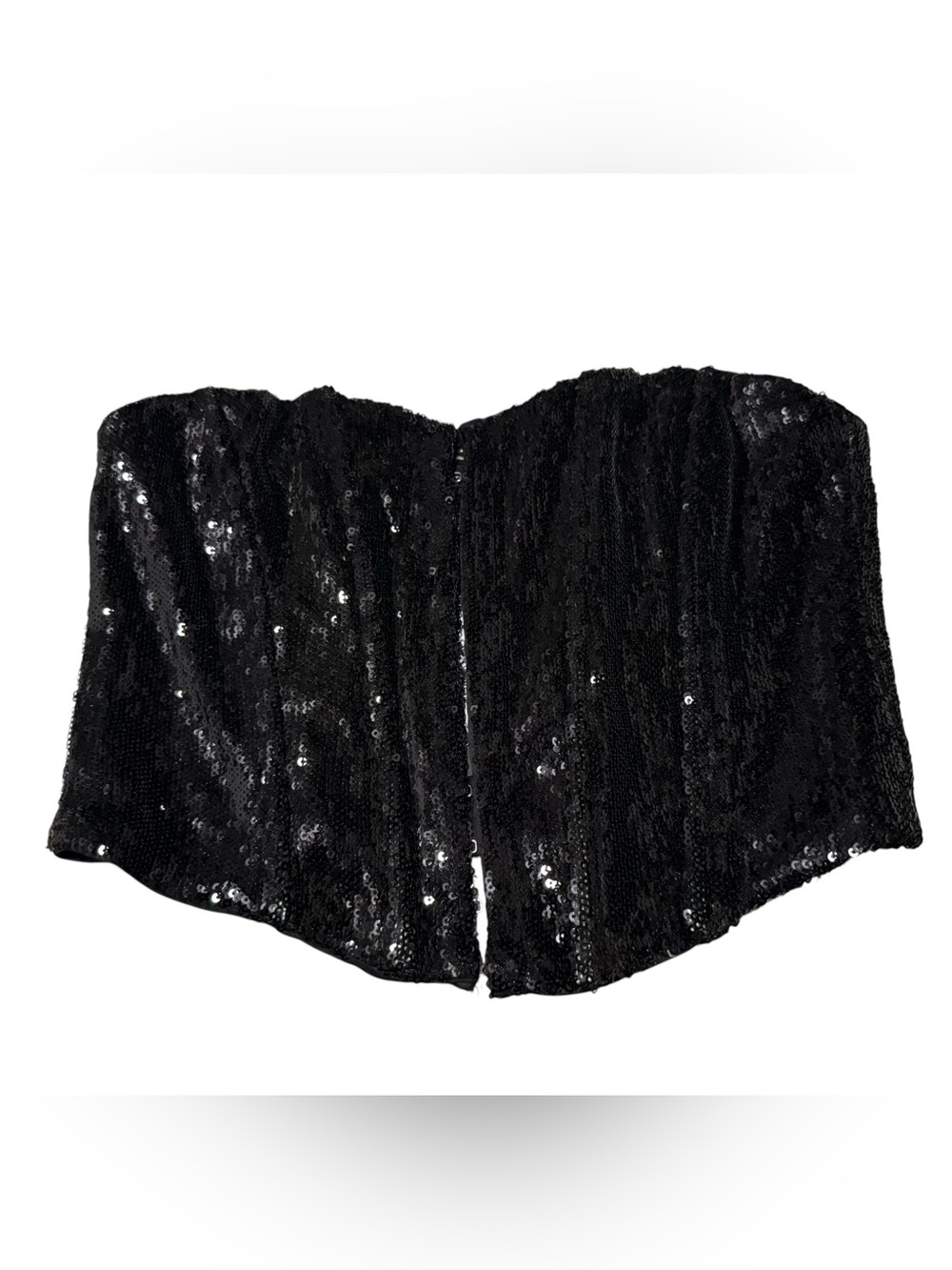 NWT White Fox Guest List Sequin Bustier in Black Size Medium